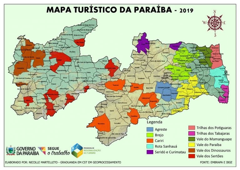 Paraíba tem 68 municípios em 11 regiões no Mapa Turístico Empresa Paraibana de Turismo S/A PBTUR Paraíba tem 68 municípios em 11 regiões no Mapa Turístico Empresa Paraibana de Turismo S/A PBTUR